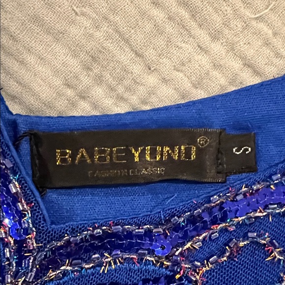 Blue Beaded Dress - Picture 6 of 7